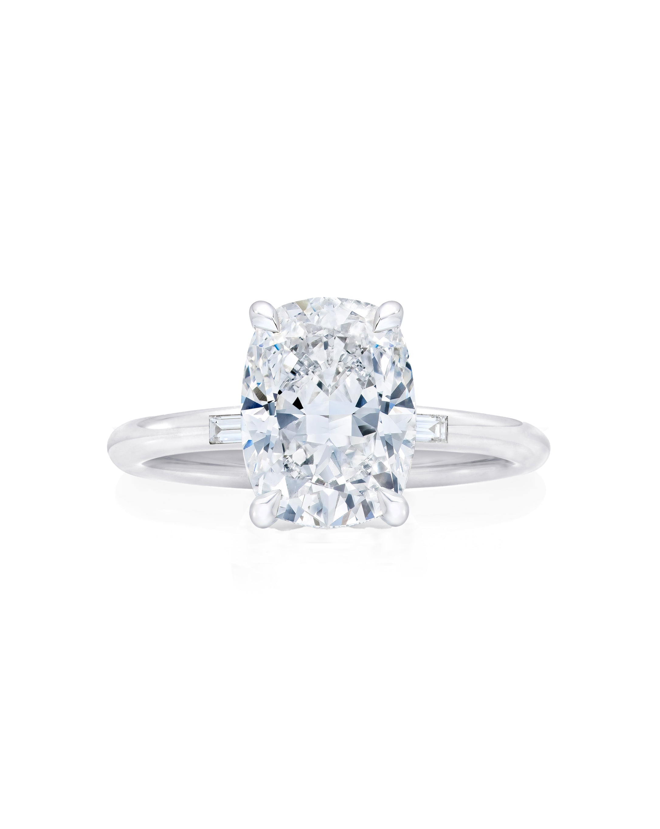 14K Rose Gold + Platinum Prongs