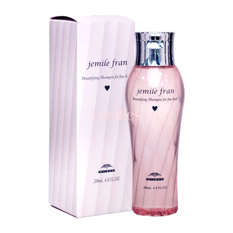 Milbon Jemile Fran Shampoo 200ml - Hydrating & Nourishing for Color-Treated Hair (Pink) | Salon-Quality Hair Care for Women at Home