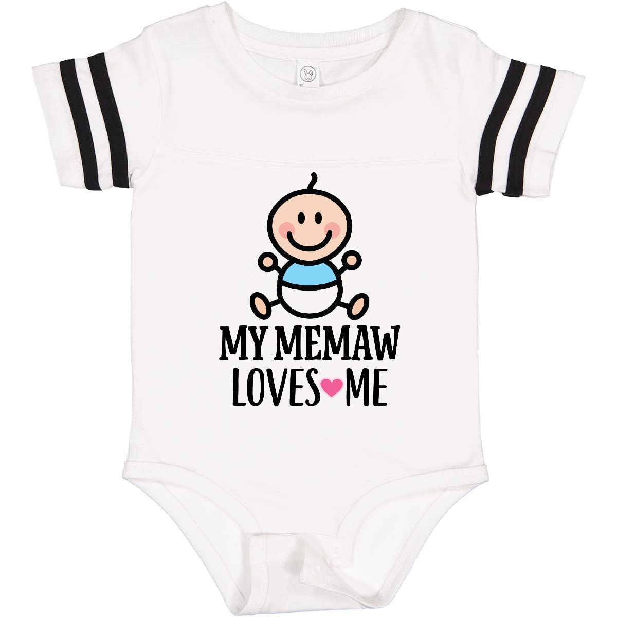 Inktastic My Memaw Loves Me Baby Boy Bodysuit - Soft Cotton Onesie for Newborns & Infants - Perfect Gift for Grandmothers & Family Occasions