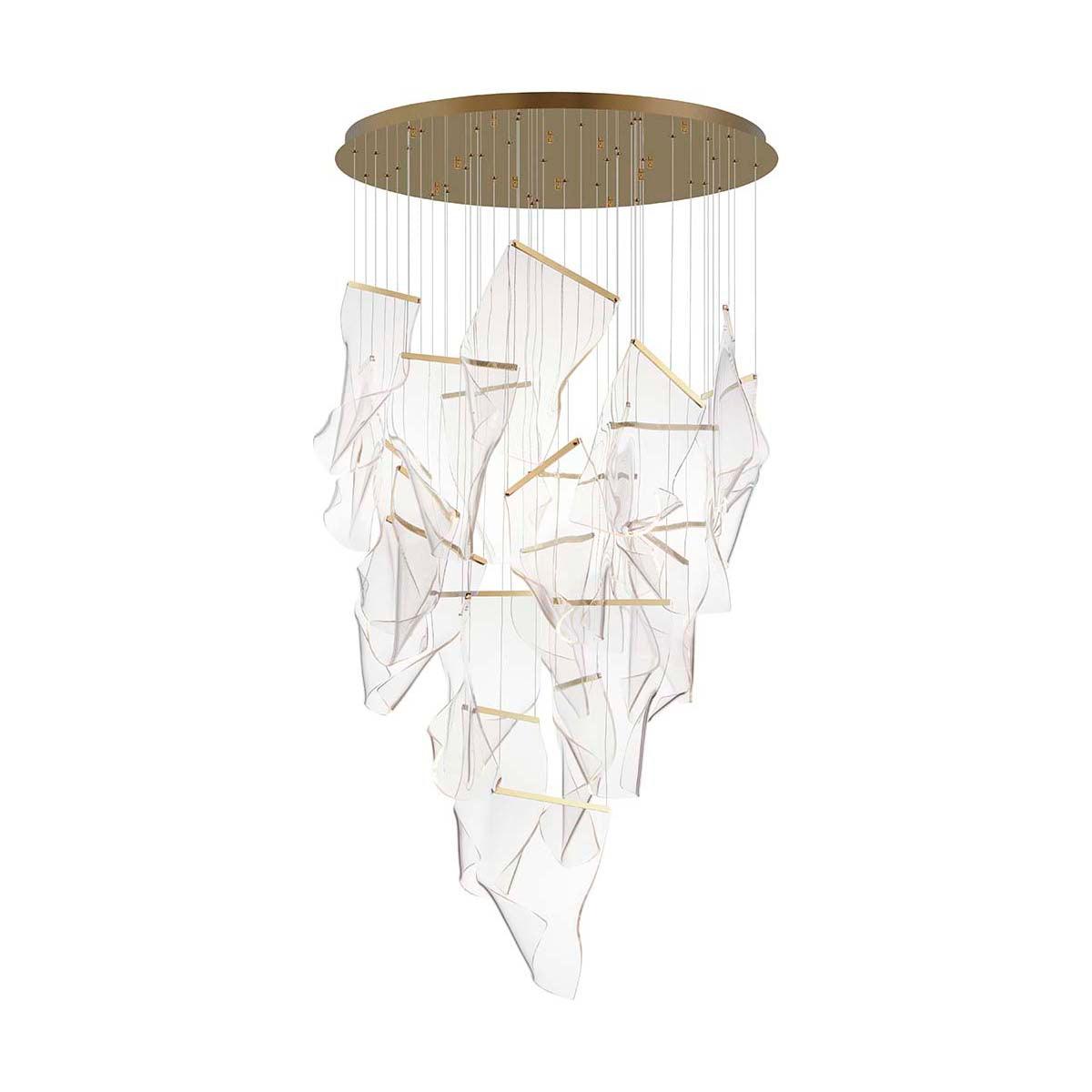 Modern Acrylic LED Chandelier - Energy Efficient Crystal Ceiling Light Fixture for Dining Room, Bedroom & Living Room Decor