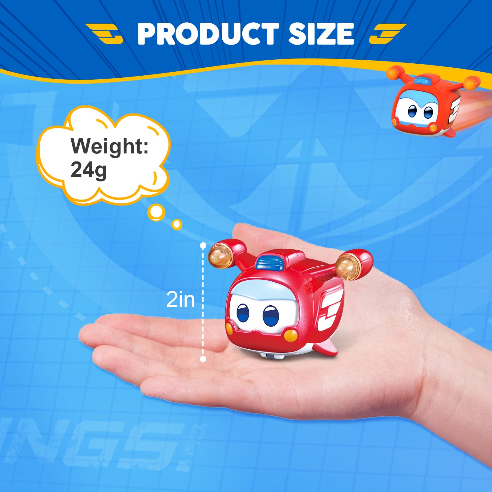 Super Wings Toys: 4-Piece Glow & Face-Changing Transformable Pet Sets (Jett, Donnie, Paul, Dizzy) - Stacking Toys for Toddlers & Kids Ages 3-7, Perfect for Playtime, Learning, and Gift-Giving