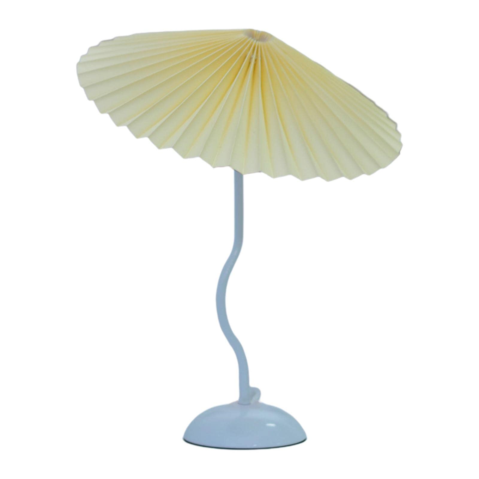 Fenteer Dimmable Pleated Desk Lamp - Adjustable Study Light with Nightlight Function, Beige - Perfect for Bedroom Nightstand, Office, Reading & Study Room Lighting