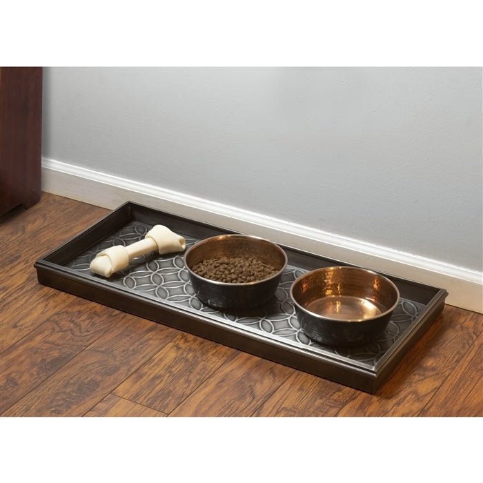 Double Circles Multi-Purpose Boot Tray - Durable Shoe & Boot Drying Mat for Entryway, Mudroom, Garage - Waterproof & Non-Slip Floor Protector for Wet Shoes, Rainy Days & Winter Weather