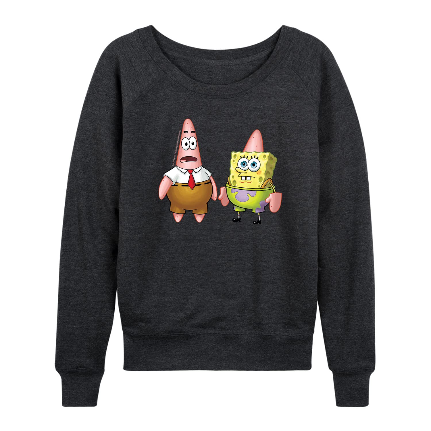 HYBRID APPAREL SpongeBob SquarePants Ladies French Terry Pullover Hoodie - Soft & Comfortable Women's Sweatshirt - Perfect for Casual Wear, Gaming & Lounge