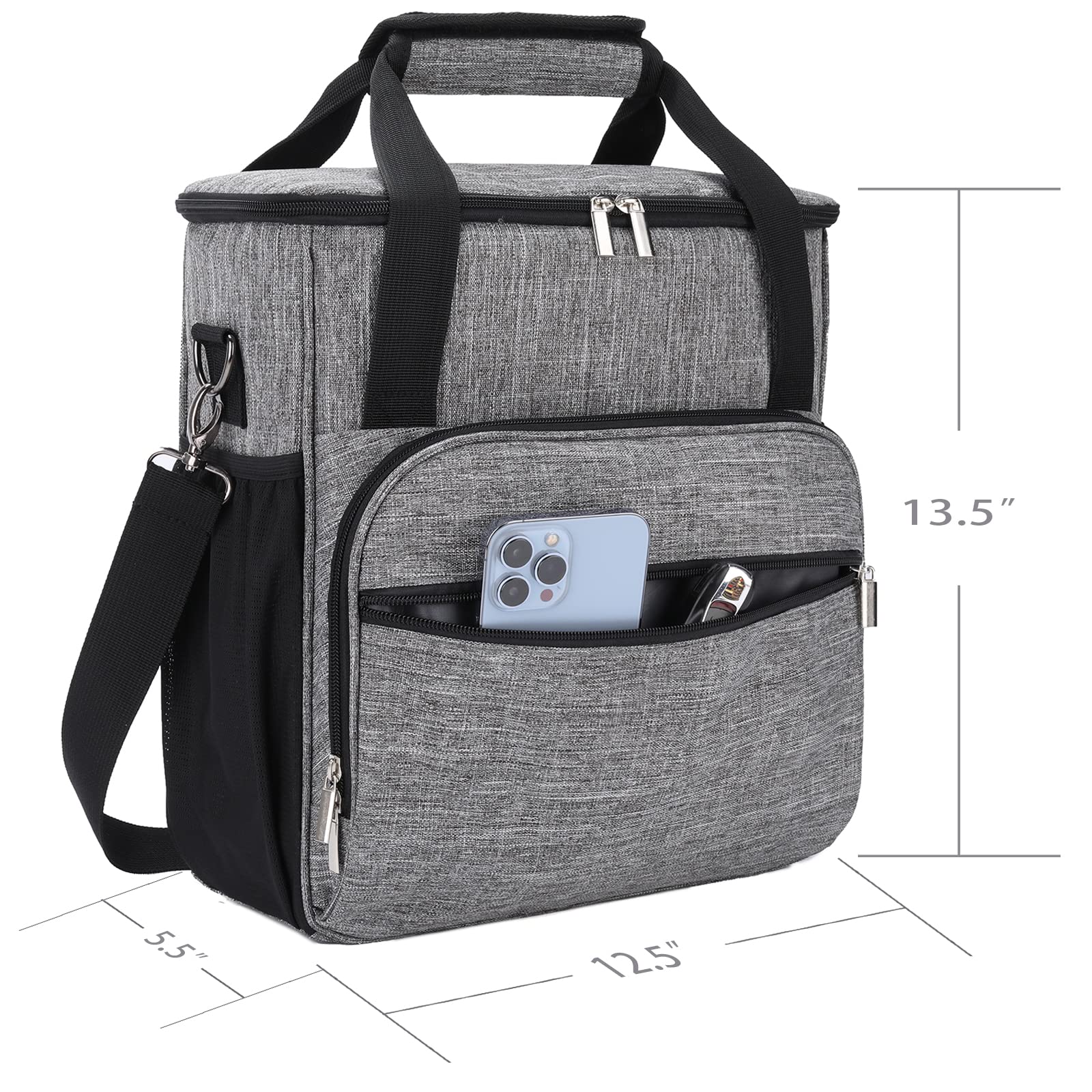 Portable Keurig K-Mini & K-Mini Plus Coffee Maker Travel Bag - Compact Storage Tote Case for Home, Office & Camping (Grey)