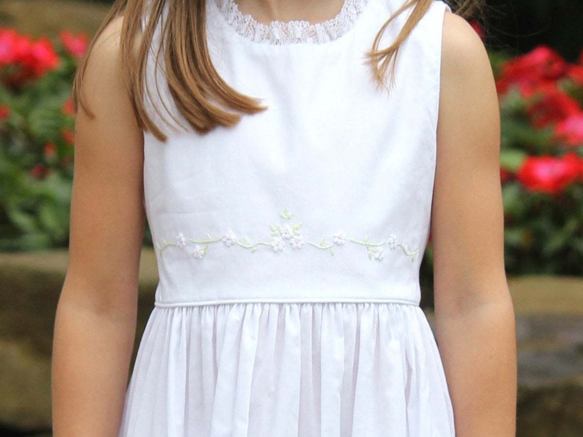 Caroline White Classic Communion Dress for Girls - Elegant First Holy Communion Gown - Perfect for Church Ceremonies, Baptisms & Special Occasions