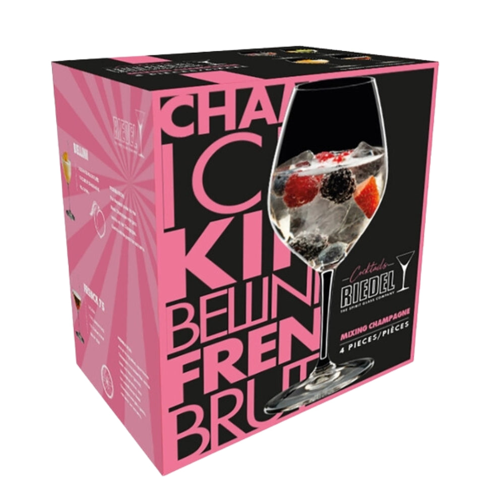 Riedel Mixing Champagne Set - Premium Crystal Glassware for Sparkling Wine & Cocktails - Perfect for Parties, Weddings & Celebrations