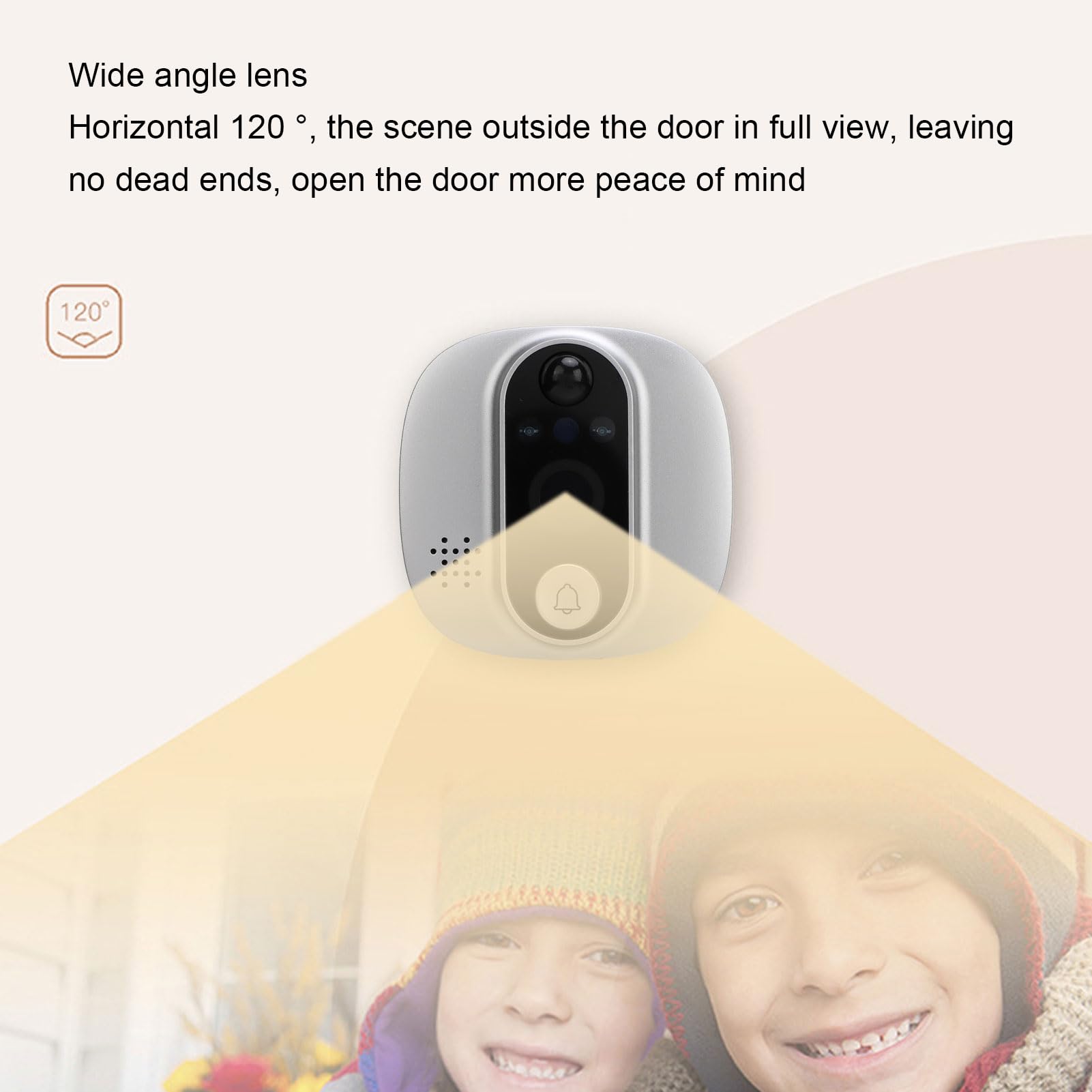 Smart Video Doorbell Wireless for Tuya App - 2.4G 2MP Peephole Camera with 4.3inch Screen, PIR Motion Detection, Night Vision & 120° Wide Angle - Ideal for Home Security, Apartment Safety and Package Monitoring