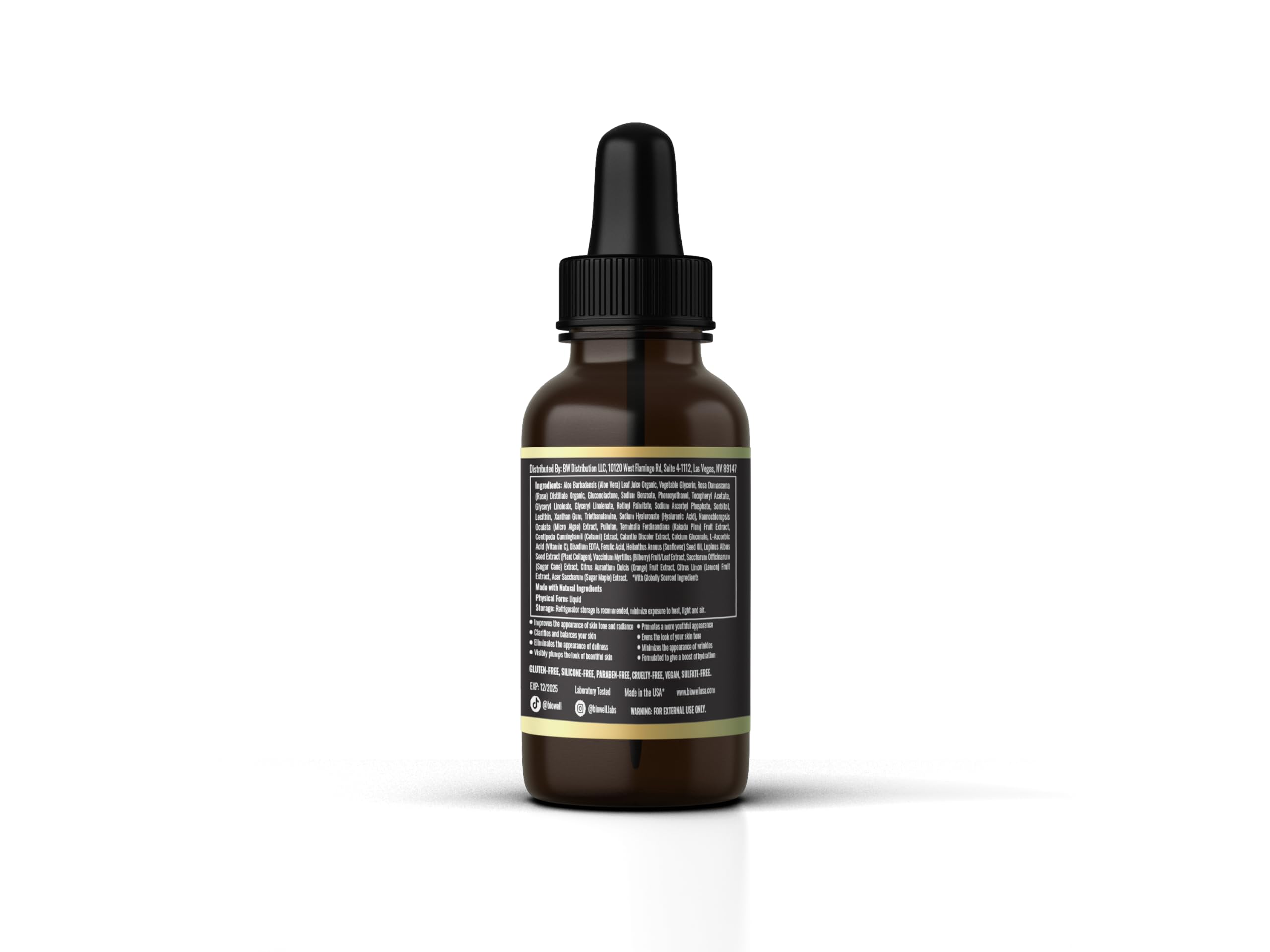 Best Vegan Vitamin C Serum for Face - Gluten-Free, Paraben-Free & Silicone-Free Anti-Aging Formula with Hyaluronic Acid & Organic Plant Extracts - Brighten Skin & Reduce Wrinkles for Day & Night Use