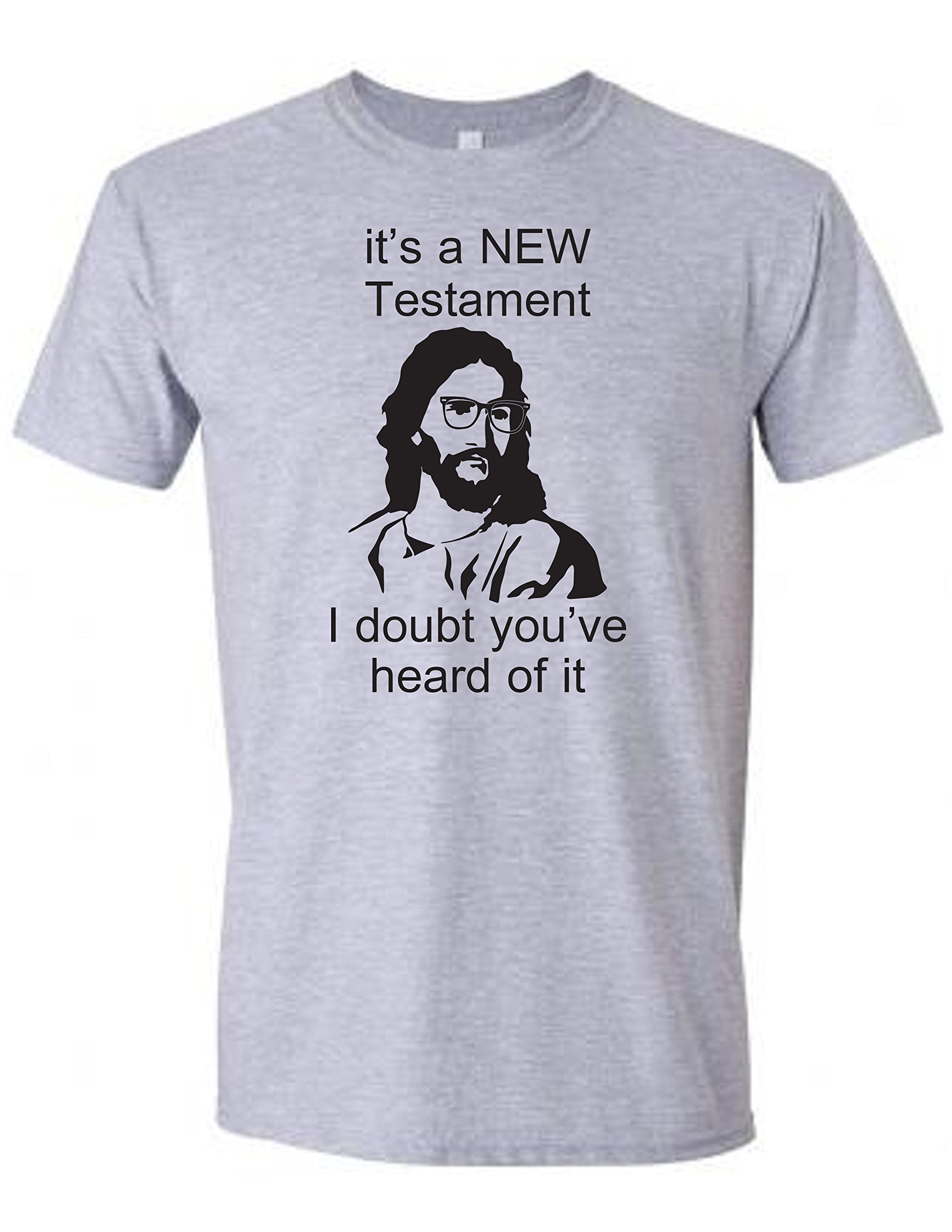 STUFF WITH ATTITUDE Hipster Jesus Grey T-Shirt - Trendy Graphic Tee for Men & Women - Perfect for Casual Wear, Street Style & Festival Outfits