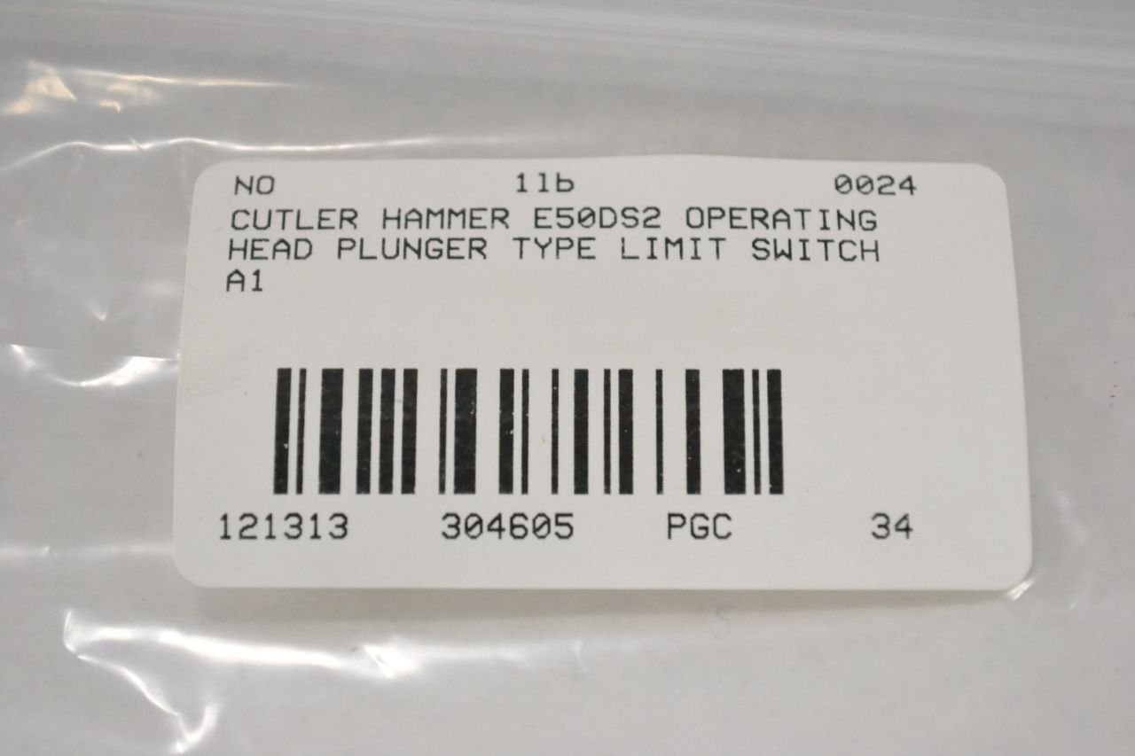 Cutler Hammer E50DS2 E50 Adjustable Limit Switch Head with Side Push Plunger - Ideal for Industrial Automation & Machinery Safety Control