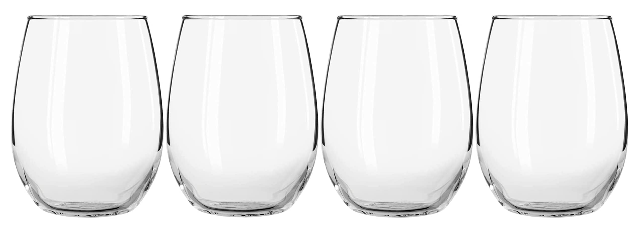Unbreakable Tritan Stemless Wine Glass Set of 6 - 21.3oz BPA-Free Plastic Acrylic Cups for Outdoor, Picnic, Pool Party & Home Use