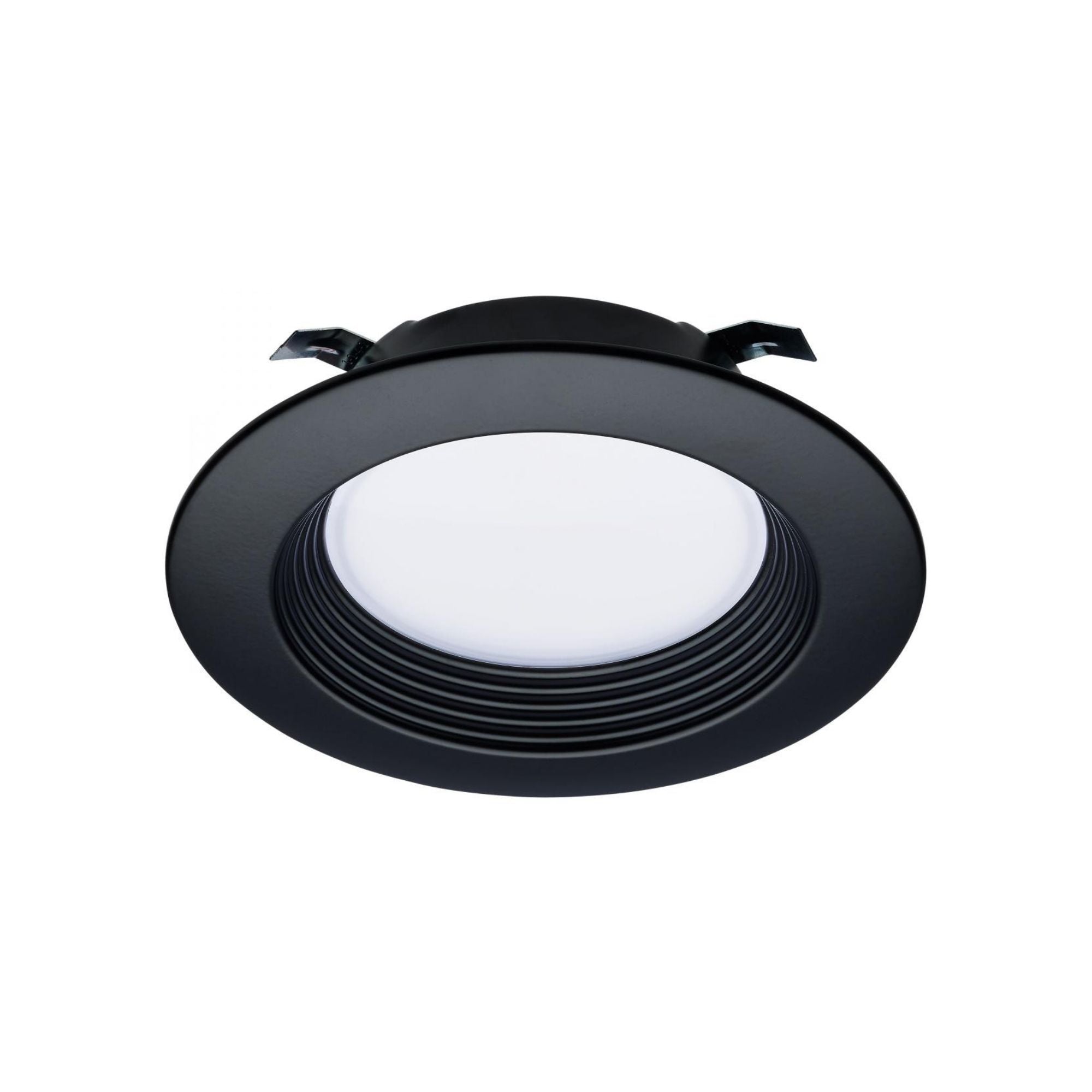 4 Pack Retrofit LED Recessed Can Lights - 7W, 600 Lumens, 5 Color Temperatures (2700K-5000K), Black Baffle Trim - Energy Saving Downlights for Living Room, Kitchen, Bedroom & Office