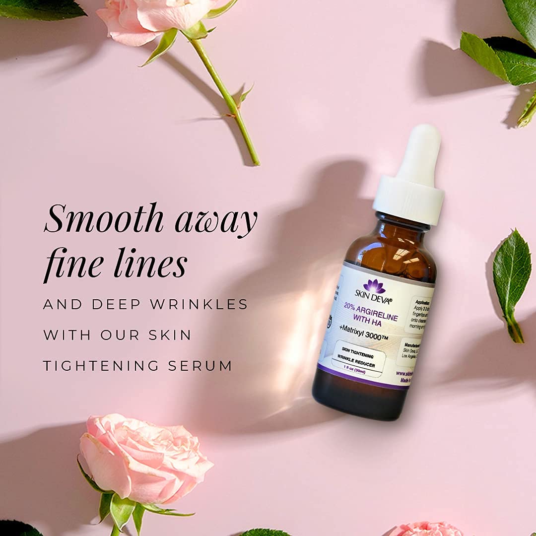 SKIN DEVA 20% Argireline Serum with Matrixyl 3000 & Hyaluronic Acid - Anti-Aging Face Serum for Wrinkle Reduction, Skin Toning & Collagen Stimulation | Perfect for Daily Skincare Routine & Nighttime Anti-Wrinkle Treatment