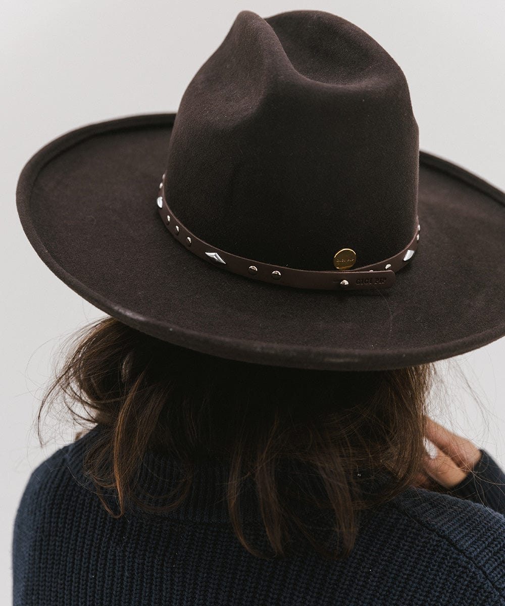 Studded Leather Hat Band for Cowboy Hats - Western Style Accessory for Rodeo, Music Festivals & Outdoor Events