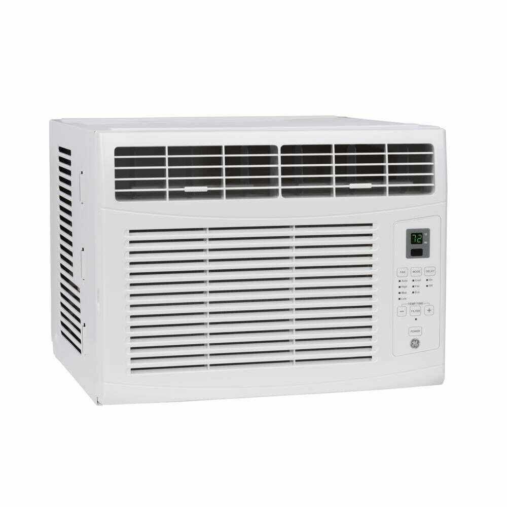 GE 6,000 BTU Window Air Conditioner with Remote - Cools 250 Sq.Ft - White (AHTE06AA) - Perfect for Bedrooms, Dorm Rooms & Small Offices