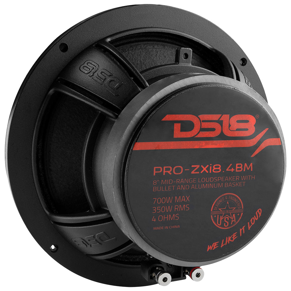 PRO ZXI 8 Mid Range Bullet Loudspeaker - 350 Watts RMS, 4 Ohm, Neodymium/Ferrite Magnets - Perfect for Outdoor Events, DJ Performances, and Live Music Venues