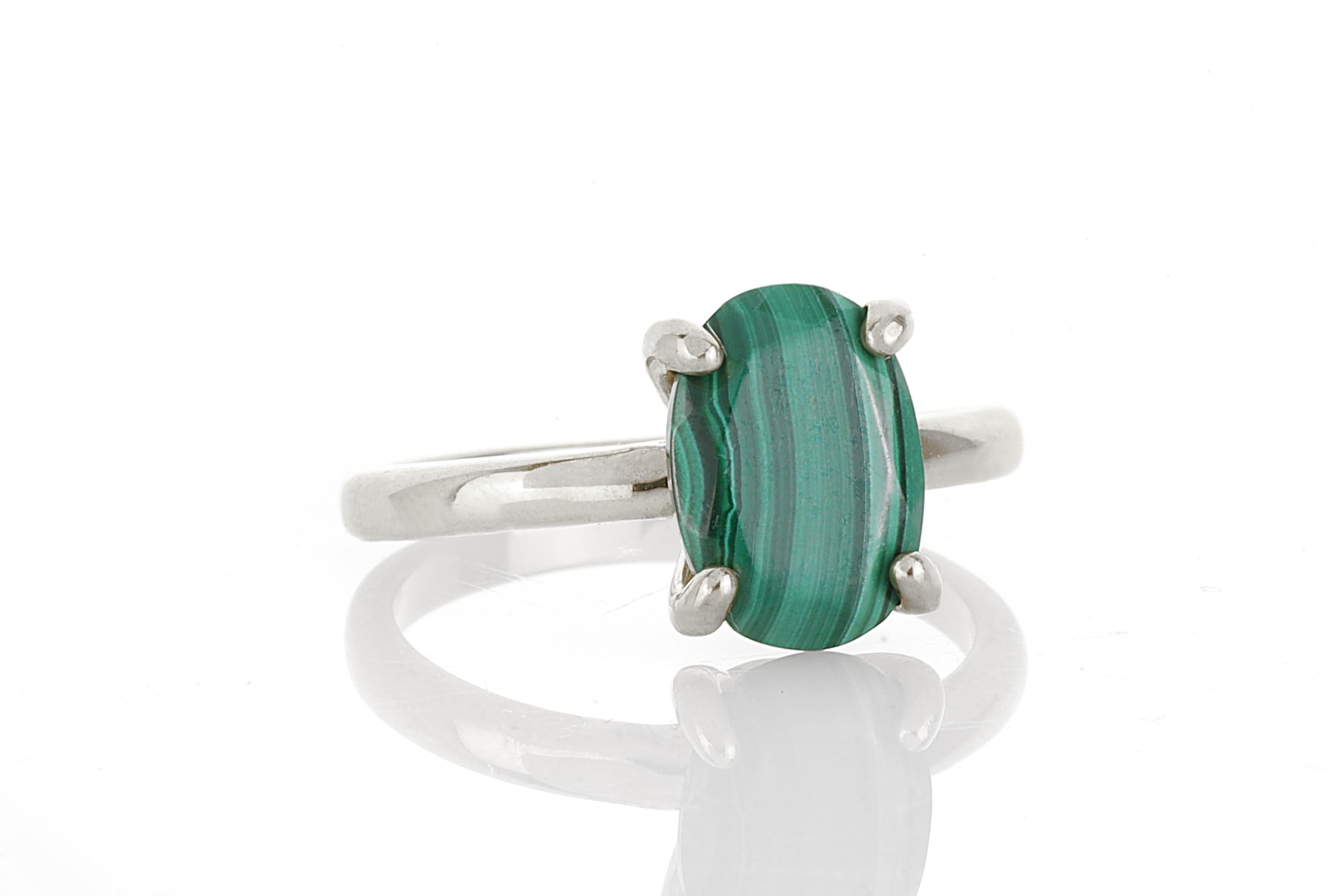 Vibrant Malachite Ring - Handmade Green Gemstone Jewelry for Women - Perfect for Engagement & Everyday Wear