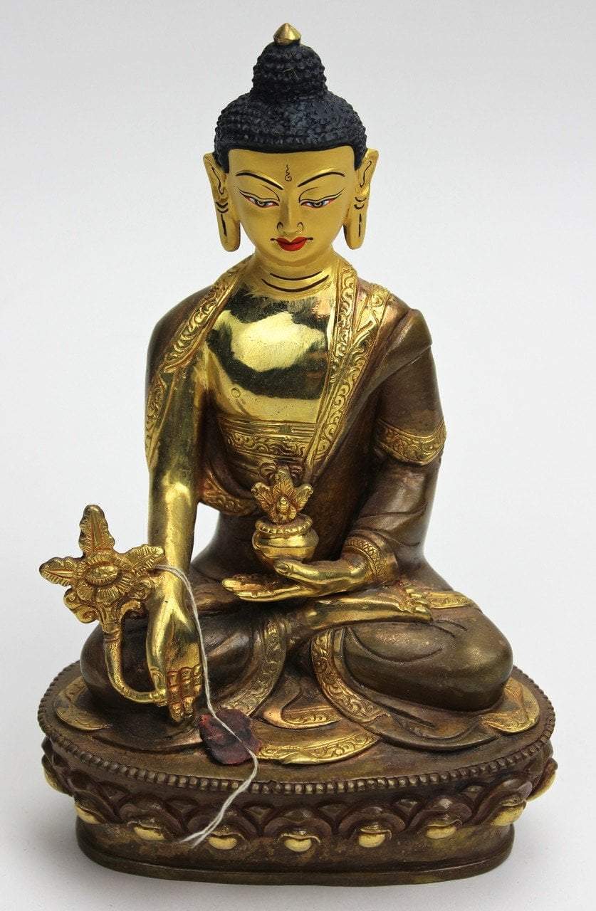 8 Inch Premium Medicine Buddha Statue - Handcrafted Buddhist Decor for Home Altar, Meditation Room & Spiritual Healing