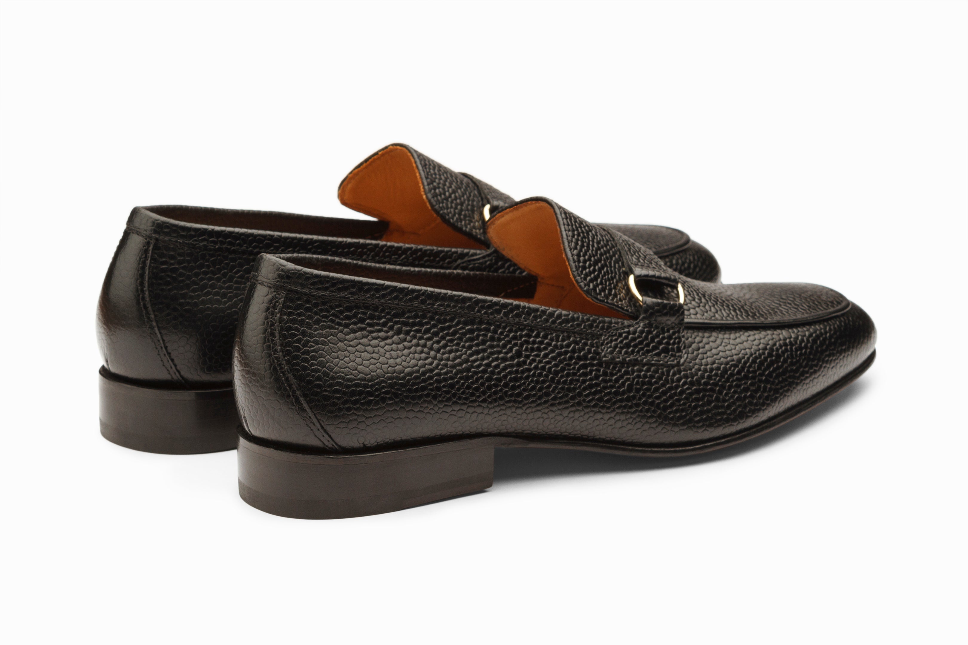 Premium Lorenzo Leather Loafers for Men - Black Grain Leather Slip-On Shoes - Comfortable & Stylish for Business, Casual & Office Wear