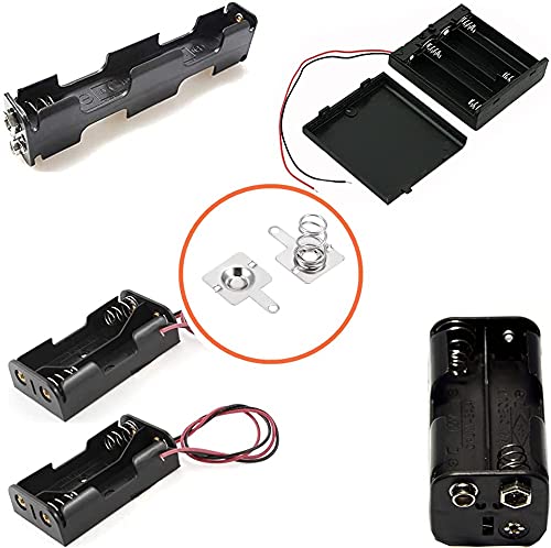 Heyiarbeit 20 Pairs AA Battery Spring Plates - Nickel-Plated Positive/Negative Contact Converters (11.28mm x 11.5mm) for DIY Electronics, Flashlight Repairs & Battery Compartment Fixes