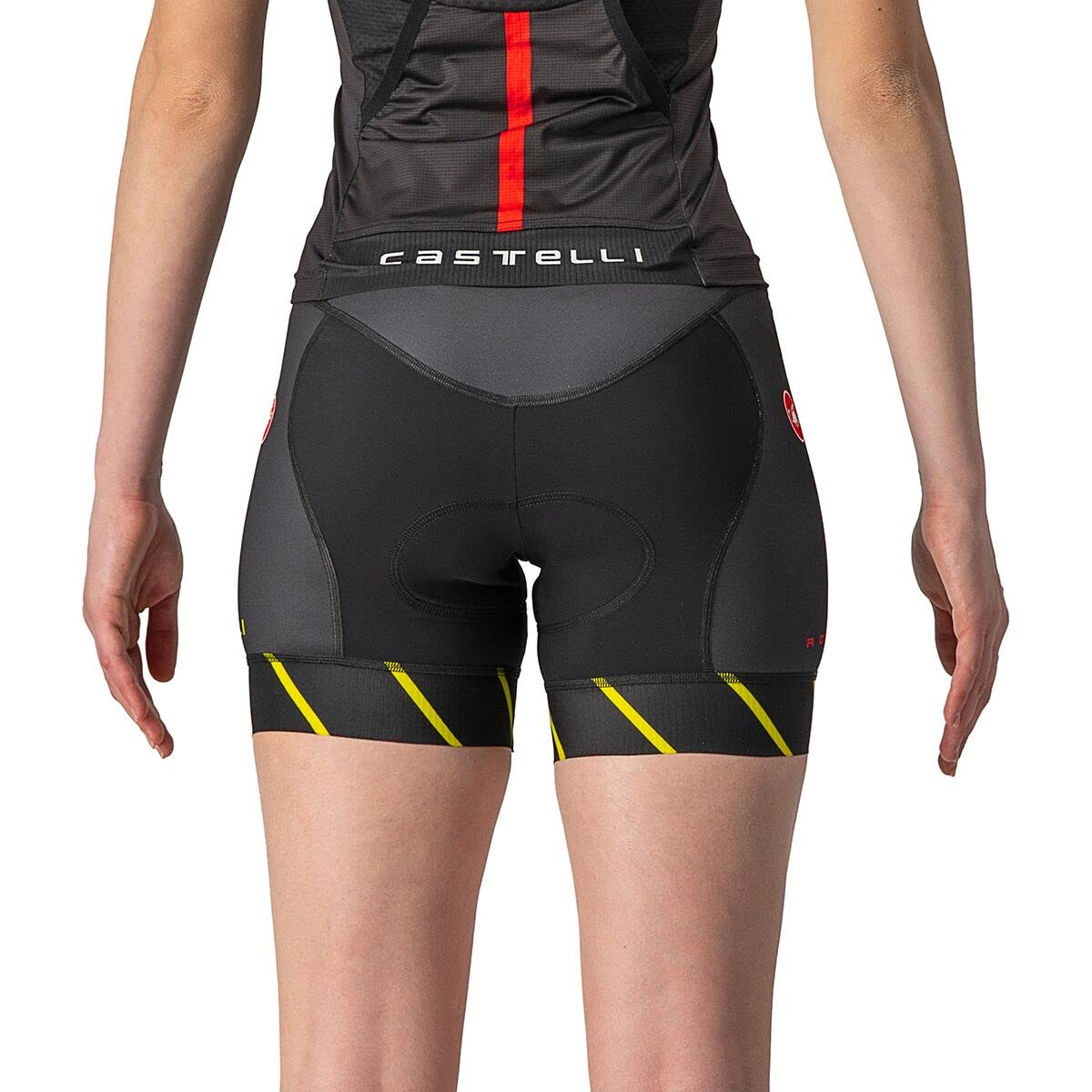 Castelli Free 2 Women's Cycling Shorts - Electric Lime, XL - Perfect for Road Biking & Indoor Training