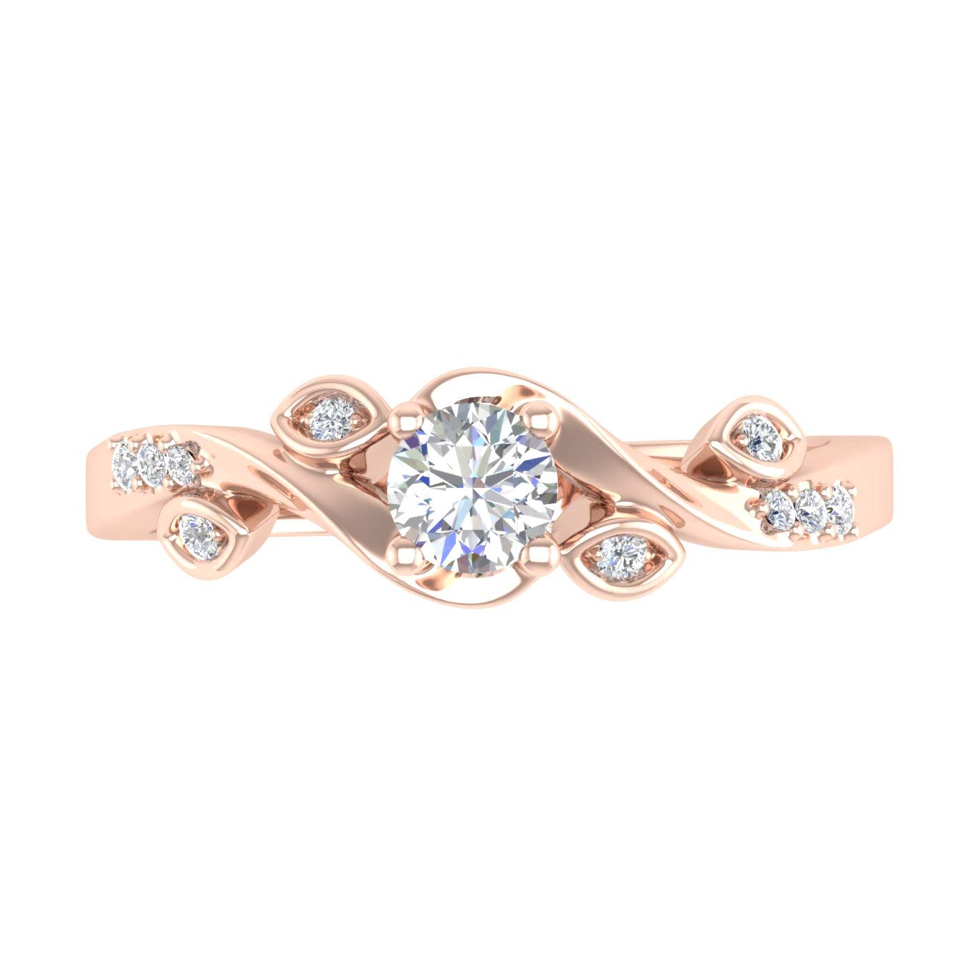 1/5 Carat Diamond Engagement Ring 14K Gold for Women - I1-I2 Clarity, Elegant Wedding Band, Promise Ring, Anniversary Gift for Her - Perfect for Proposals, Valentine's Day & Special Occasions