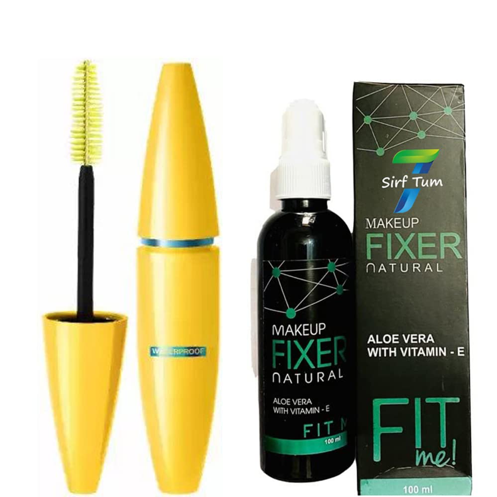Waterproof Black Mascara for Long-Lasting Volume & Curl - FIT SKIN Velvety Smooth Mascara for Natural or Dramatic Lashes - Perfect for Daily Wear, Special Occasions & Water Activities