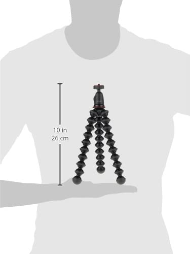 JOBY GorillaPod Compact Tripod Kit with Ballhead for Mirrorless Cameras - Lightweight & Flexible Tripod Stand for DSLR, Mirrorless (Up to 2.2 lbs) - Black/Charcoal - Perfect for Travel, Vlogging & Outdoor Photography