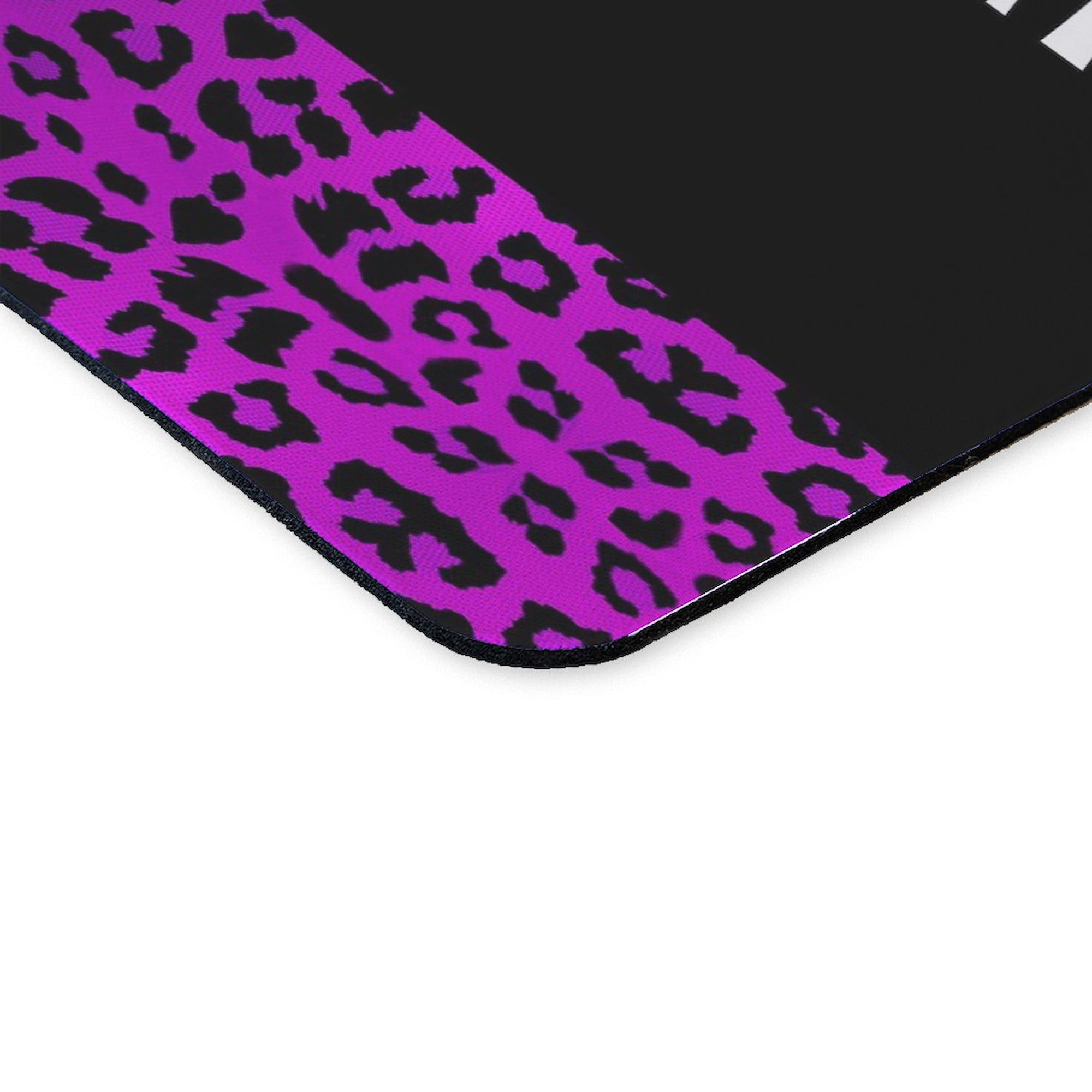 Non-Slip Purple Leopard & Zebra Print Gaming Mouse Pad - Durable Rubber Base for PC, Laptop, Office & Home Computer Workstations