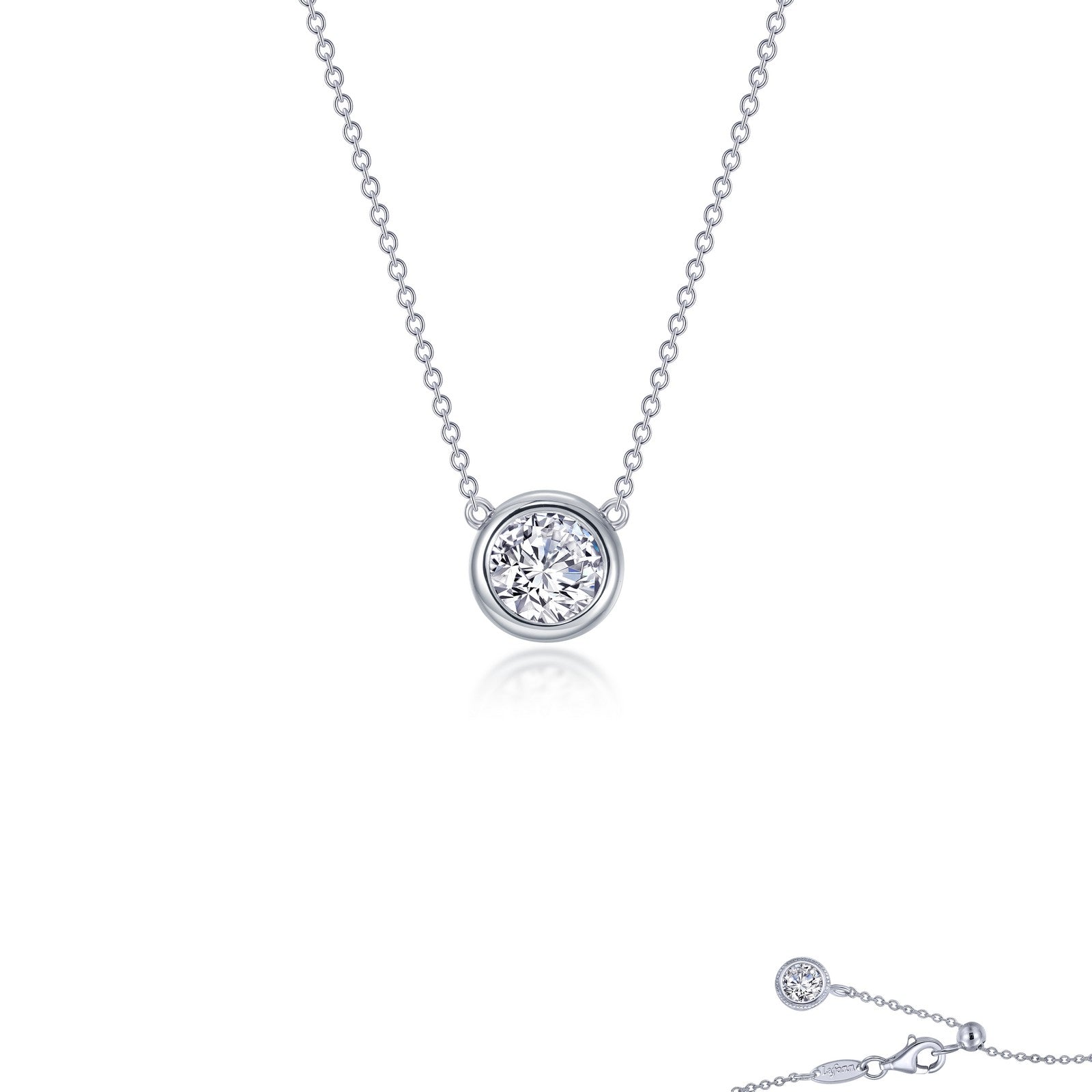 0.45 CTW Bezel Set Solitaire Diamond Necklace for Women - Elegant Everyday Jewelry & Special Occasion Gift