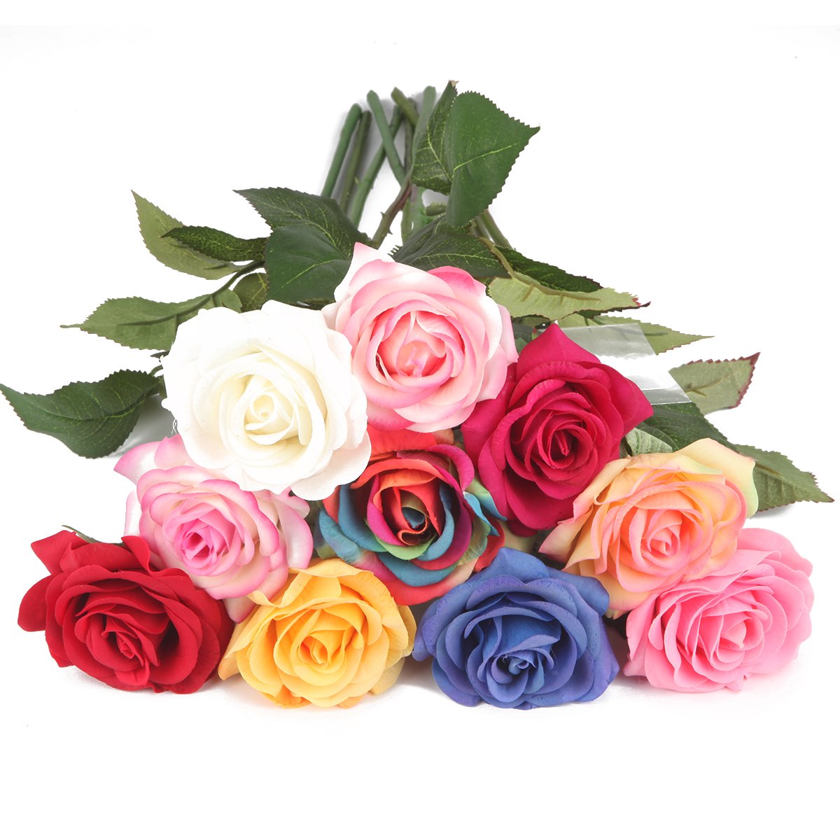 LG LOUIS GARDEN Artificial Red Rose Flower - Beauty and The Beast Inspired Rose Kit - Single Fake Flower for Home Decor, Wedding Centerpieces, Anniversary & Mother's Day Gifts - Perfect for Table Decor, Romantic Dinners, and Themed Party Decorations