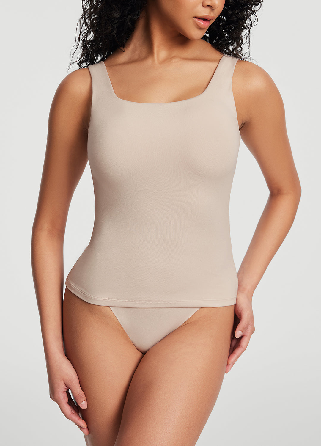 Square Neck Tank Top for Women - Stretchy Slim Fit Sleeveless Shirt - Casual Summer Tops for Work, Gym & Everyday Wear