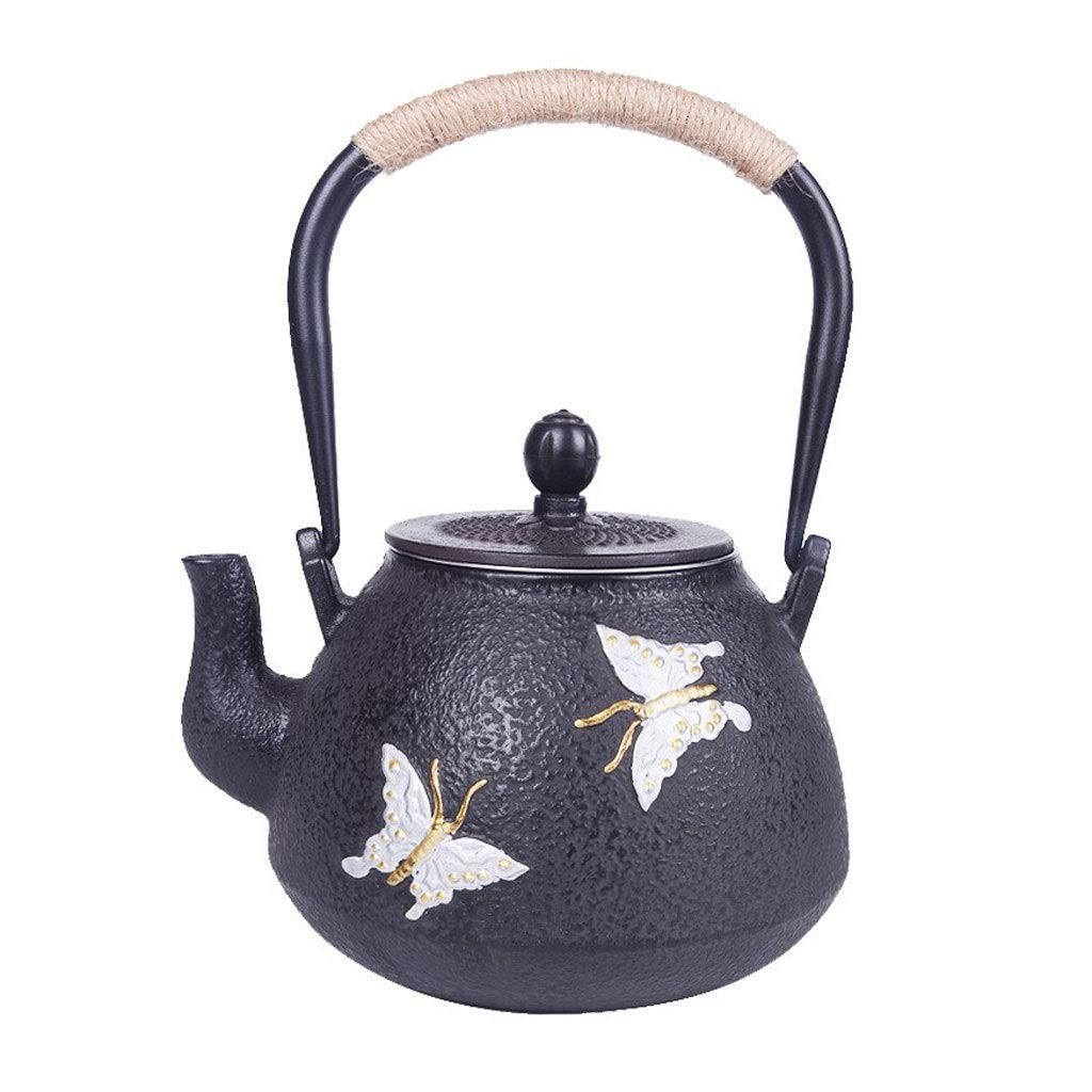 Premium Cast Iron Teapot with Removable Stainless Steel Infuser - 1200ml Japanese Style Tetsubin Teapot for Loose Leaf Tea & Tea Bags | Perfect for Home, Office & Tea Ceremonies
