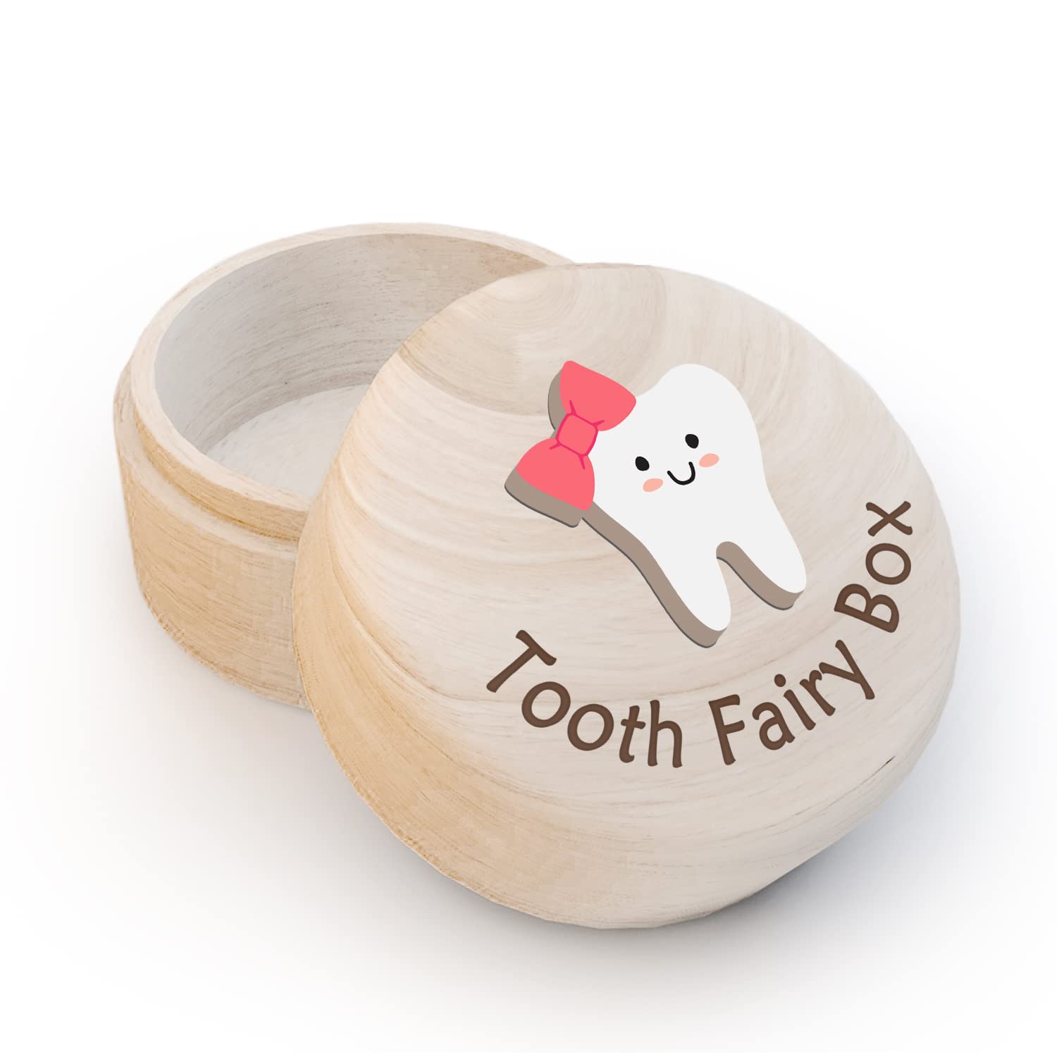 **Tooth Fairy Box for Kids - Wooden Keepsake Storage Box with 3D Tooth for Lost Teeth | Under Pillow Tooth Holder for Boys & Girls | Perfect Tooth Fairy Gift & Childhood Memory Keepsake**    *(Use Case: Ideal for parents to create magical Tooth Fairy moments, store lost baby teeth safely, and cherish childhood memories in a decorative keepsake box.)*