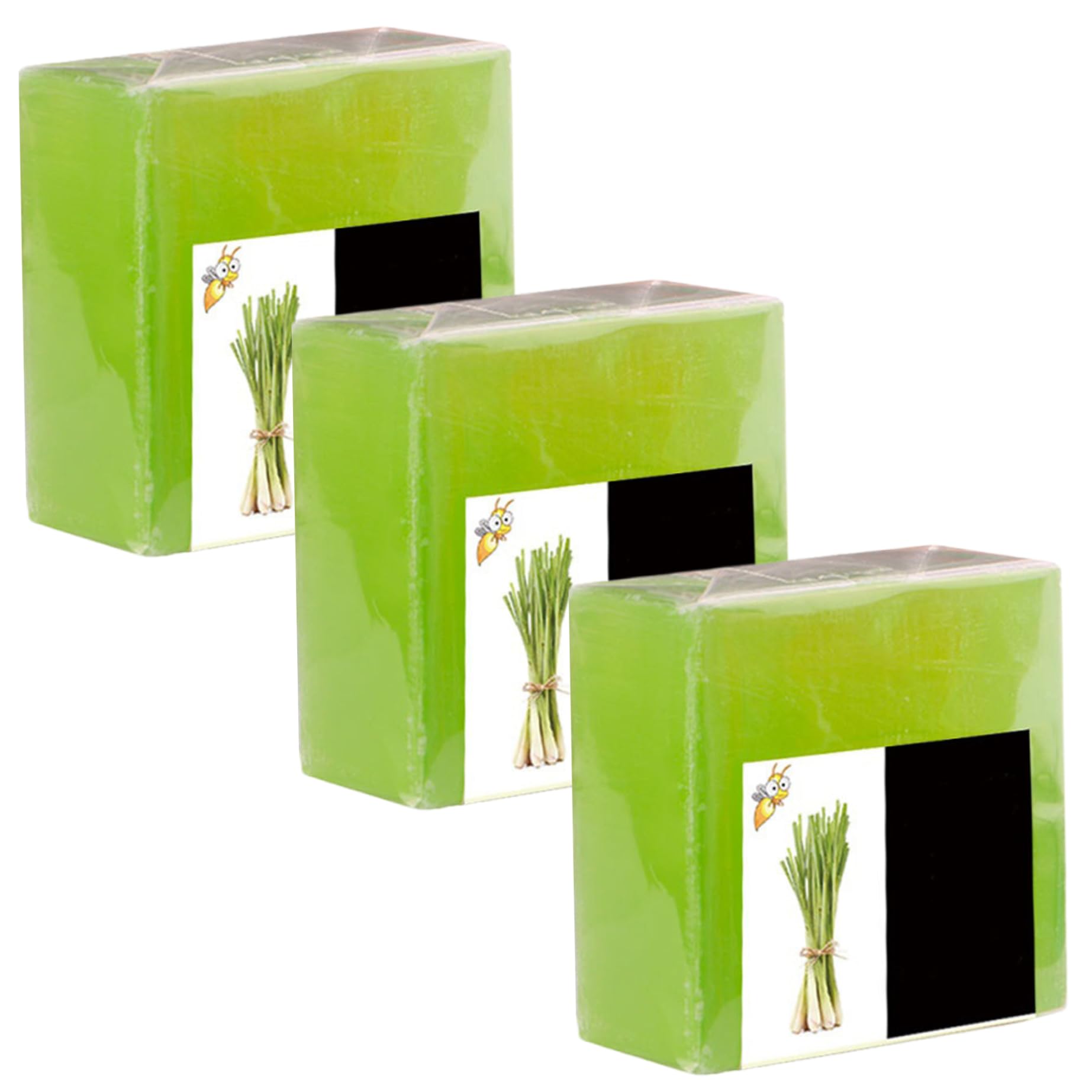 3Pcs Natural Citronella Soap Bars for Men & Women - 100g Organic Lemongrass Body Wash & Facial Cleanser | Essential for Travel, Camping & Home Use - Repels Mosquitoes & Refreshes Skin