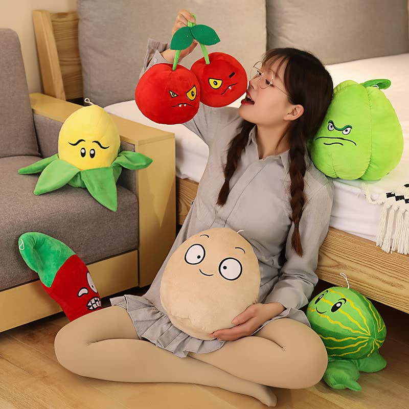 PVZ Plush Toys - Zombie & Plant Stuffed Animals, Blueberry Plushie - Perfect for Kids' Gifts, Game Room Decor & Plant vs Zombie Fans Collection