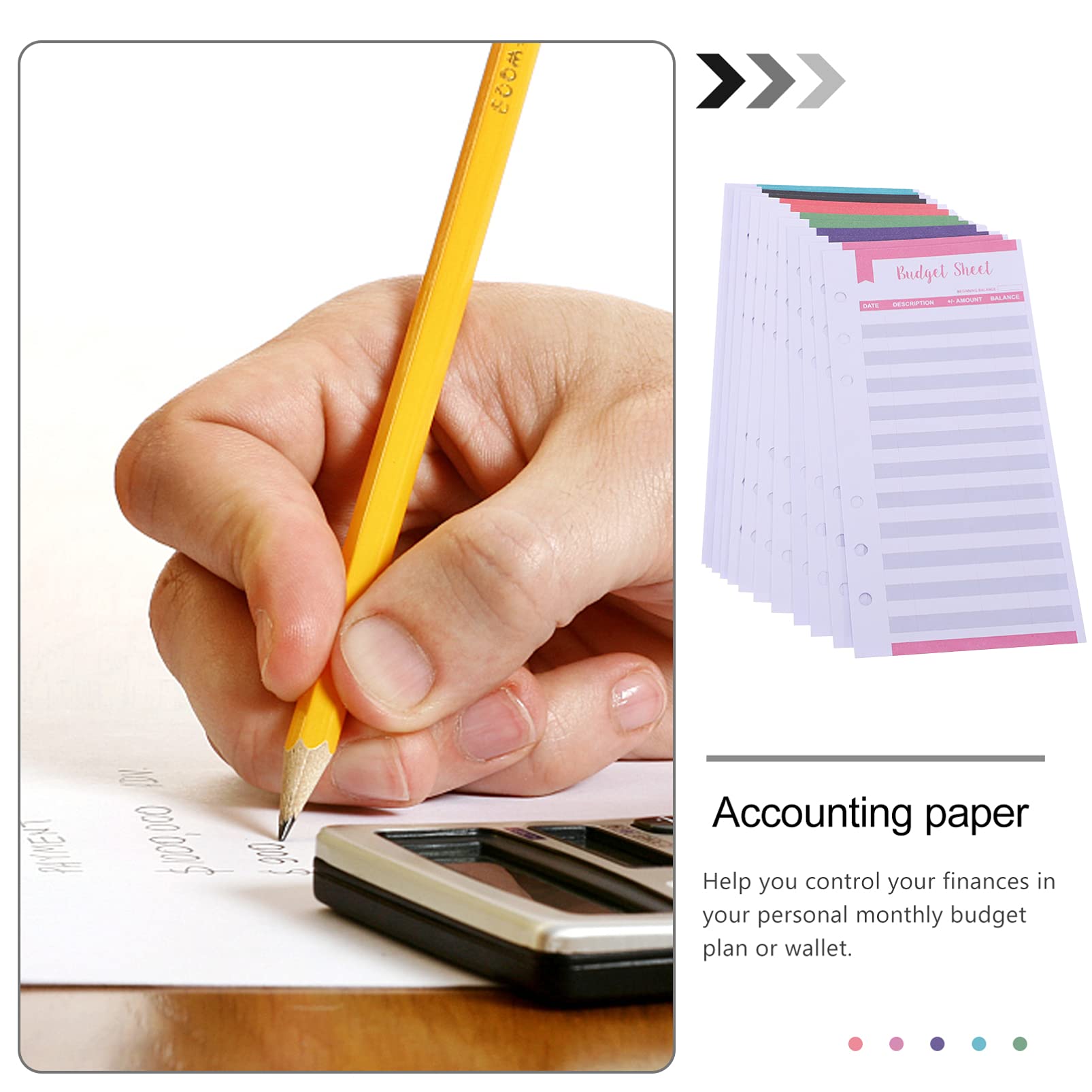 HEMOTON A6 Binder Inserts - 20PCS Budget Sheets for Expense Tracking, Cash Envelopes & Money Organization | Perfect for Ledger Books, Financial Planners & Personal Budgeting | Hole-Punched for A6 Binders