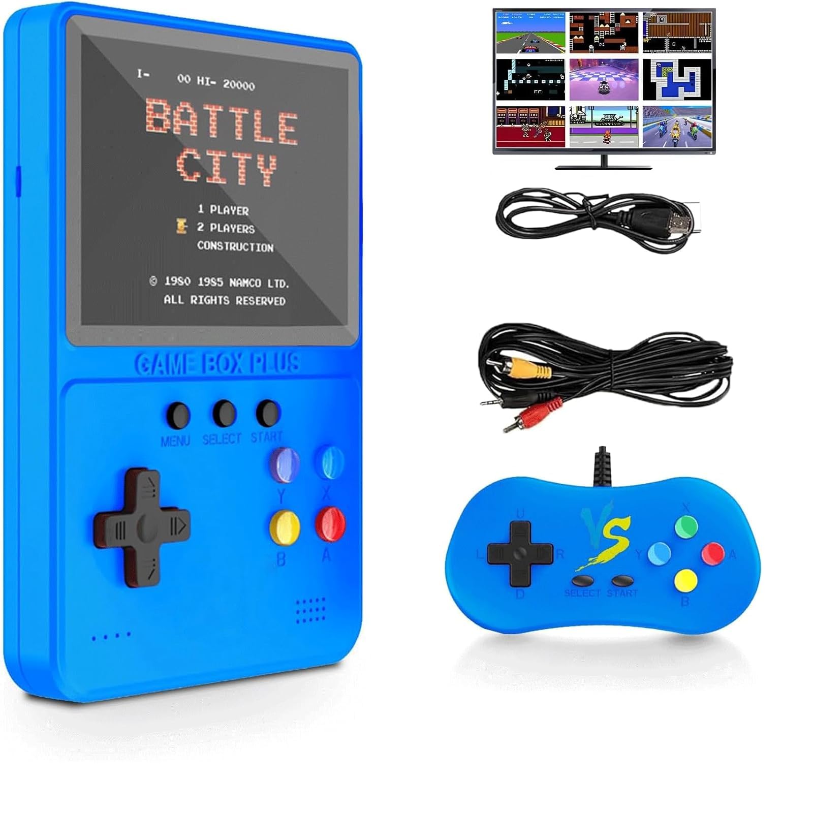 Retro Handheld Game Console - 3.5 Inch LCD Screen, Portable & Rechargeable, 500 Classic Preloaded Games, 2 Player Support - Perfect for Travel, Commuting, and Family Game Nights (Great Christmas Gift for Kids & Adults)