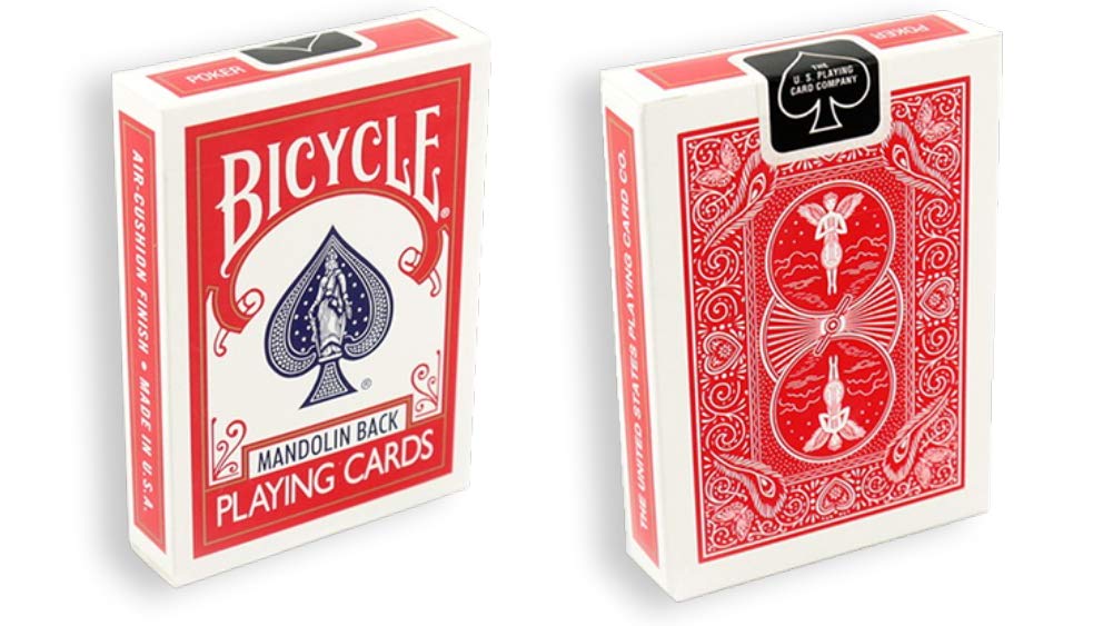 Bicycle 809 Playing Cards - Mandolin Back Design - Premium Red Deck for Poker, Magic Tricks & Card Games - Perfect for Casino Nights, Family Gatherings & Professional Performances