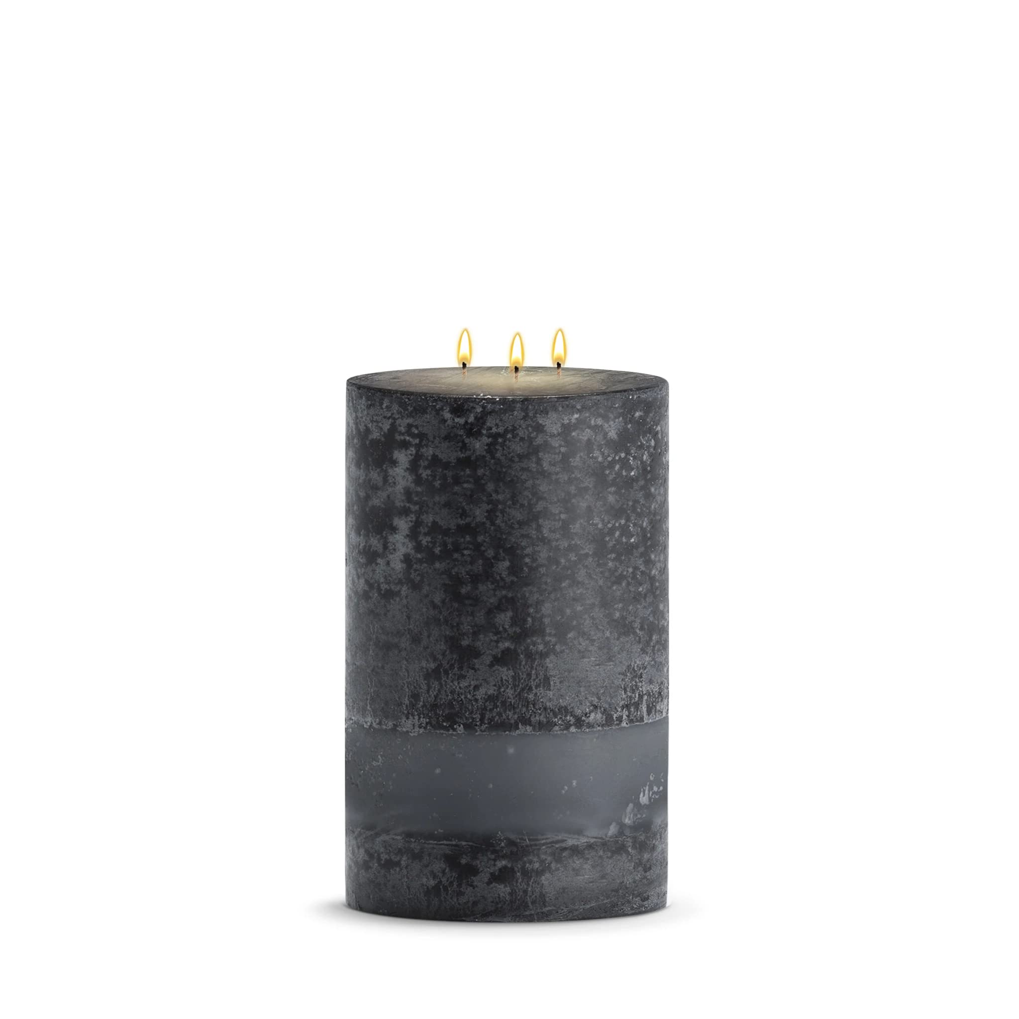 Premium Black Bamboo Pillar Candles 6x12 Inches - Elegant Home Decor for Weddings, Parties & Romantic Dinners