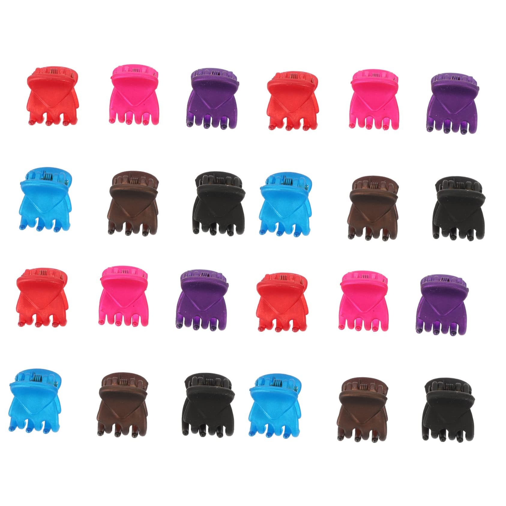 Beaupretty 24pcs Resin Hair Clips for Women - Small Claw Hair Clamps, Barrettes & Jaw Clips - Cute Turtle Design Hair Accessories for Girls & Women - Perfect for School, Work, Parties & Everyday Styling