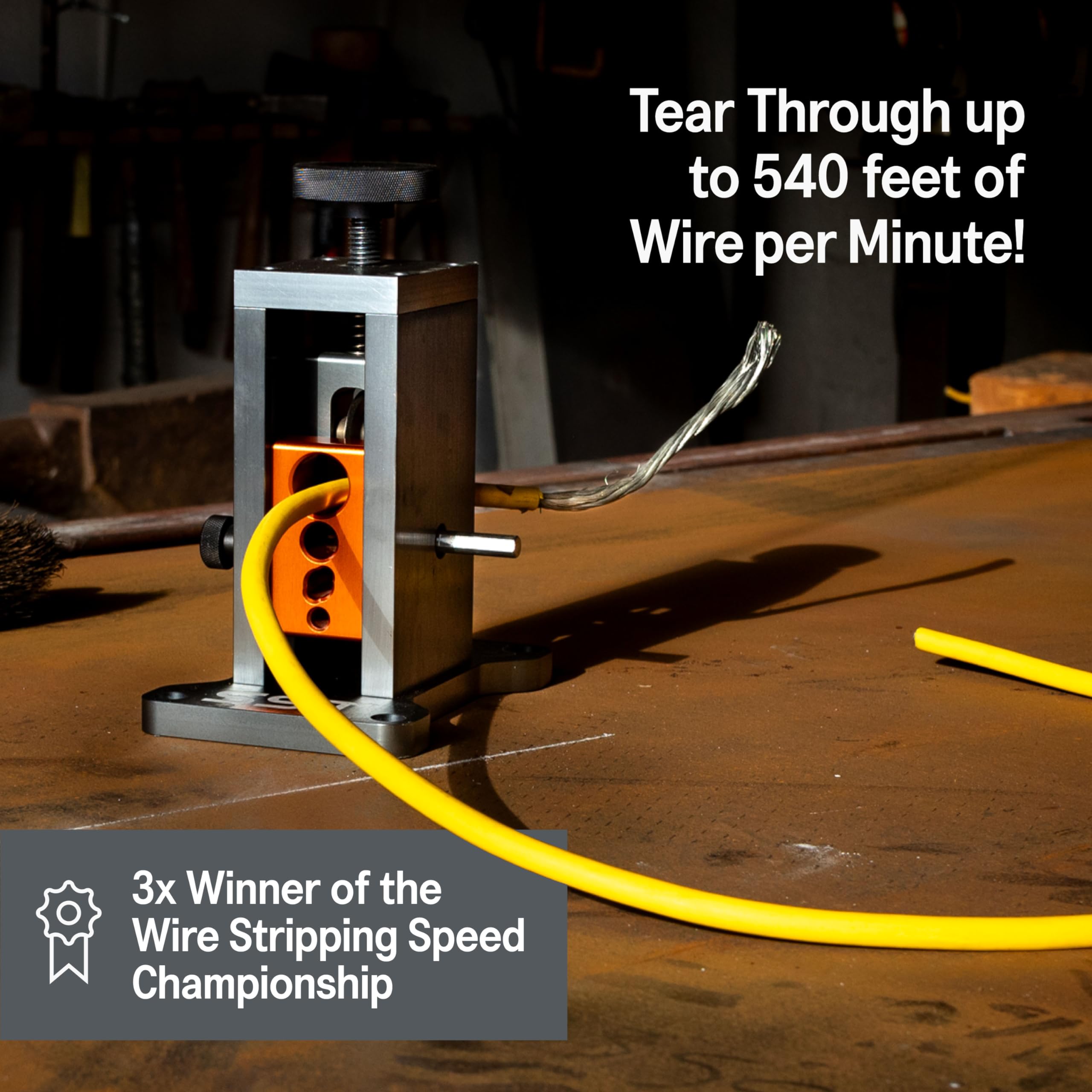 Heavy Duty Drill-Powered Wire Stripper Machine - Industrial Copper Wire Stripping Tool for Scrap Wire Insulation Removal | Perfect for Recycling, DIY Projects & Electrical Work