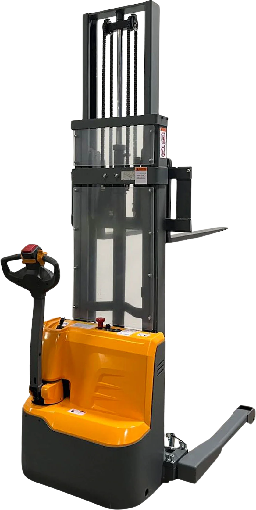 Apollolift A 3035 Electric Walkie Stacker Forklift - 2640 lbs Capacity, Lithium Battery Powered, Straddle Legs Design, 118