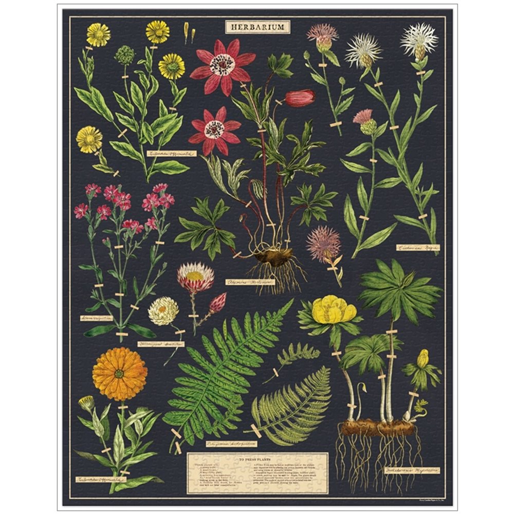 1000 Piece Herbarium Puzzle - Botanical Flowers & Plants Jigsaw for Adults - Perfect for Relaxation, Home Decor & Gift Giving