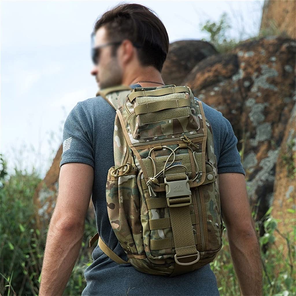 Best Outdoor Camping Backpack for Hiking & Travel - Lightweight Waterproof Mountaineering Pack with Multiple Pockets (Black Magic Scorpion Camo) - Perfect for Camping, Trekking & Adventure Trips