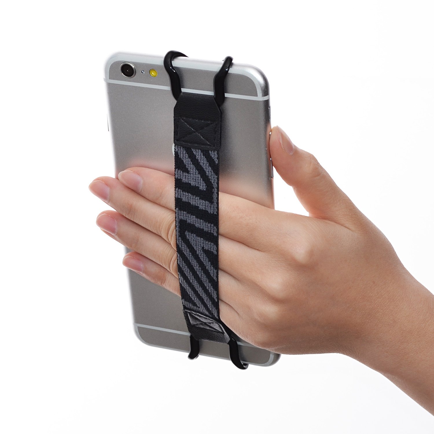 TFY Universal Phone Strap Holder - Compatible with iPhone 16 Pro Max/15 Pro/14 Plus/13 Pro/12/11/XS Max/XR/SE & Samsung Galaxy S24/S23/S22 - Anti-Slip Grip for Smartphones - Perfect for Gym, Running, Travel & Outdoor Activities