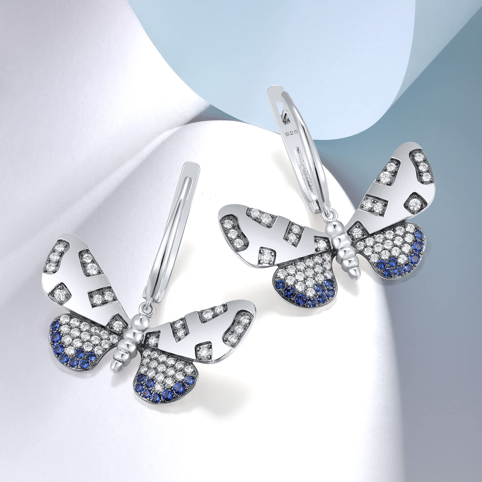 Elegant Sterling Silver Butterfly Earrings for Women - Hypoallergenic & Lightweight - Perfect for Parties, Weddings & Everyday Wear