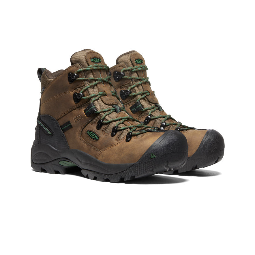 Men's Pittsburgh Energy 6 Waterproof Work Boot with Carbon Toe - Cascade Brown/Greener Pastures - Durable Safety Boots for Construction, Hiking & Outdoor Work