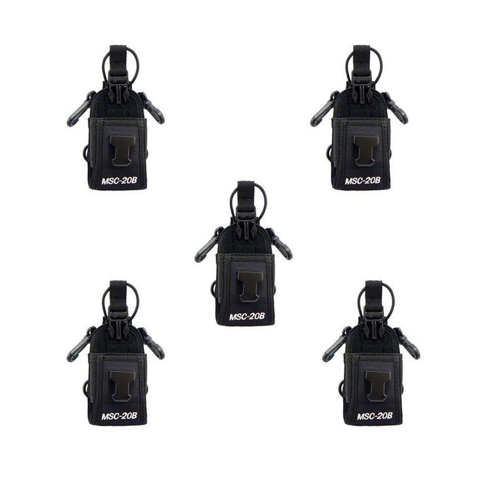 5 Pack MSC-20B Universal Radio Case Pouch - Compatible with Motorola, Kenwood, Midland, Icom, Yaesu, Baofeng Two-Way Radios - Durable Protective Cover for Walkie Talkies, Outdoor Adventures, Security Work & Emergency Communication